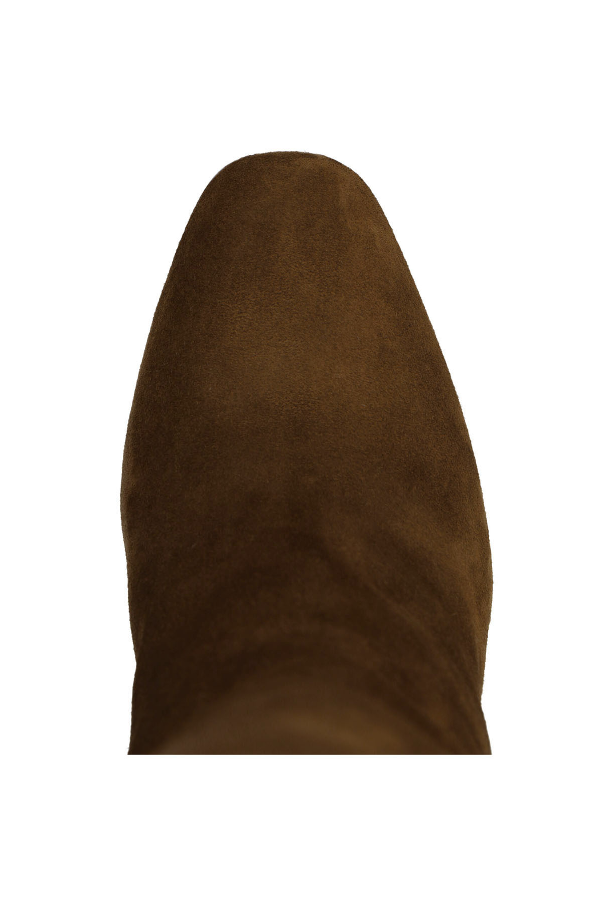 Saint Laurent Logo-plaque Suede Boots In Brown