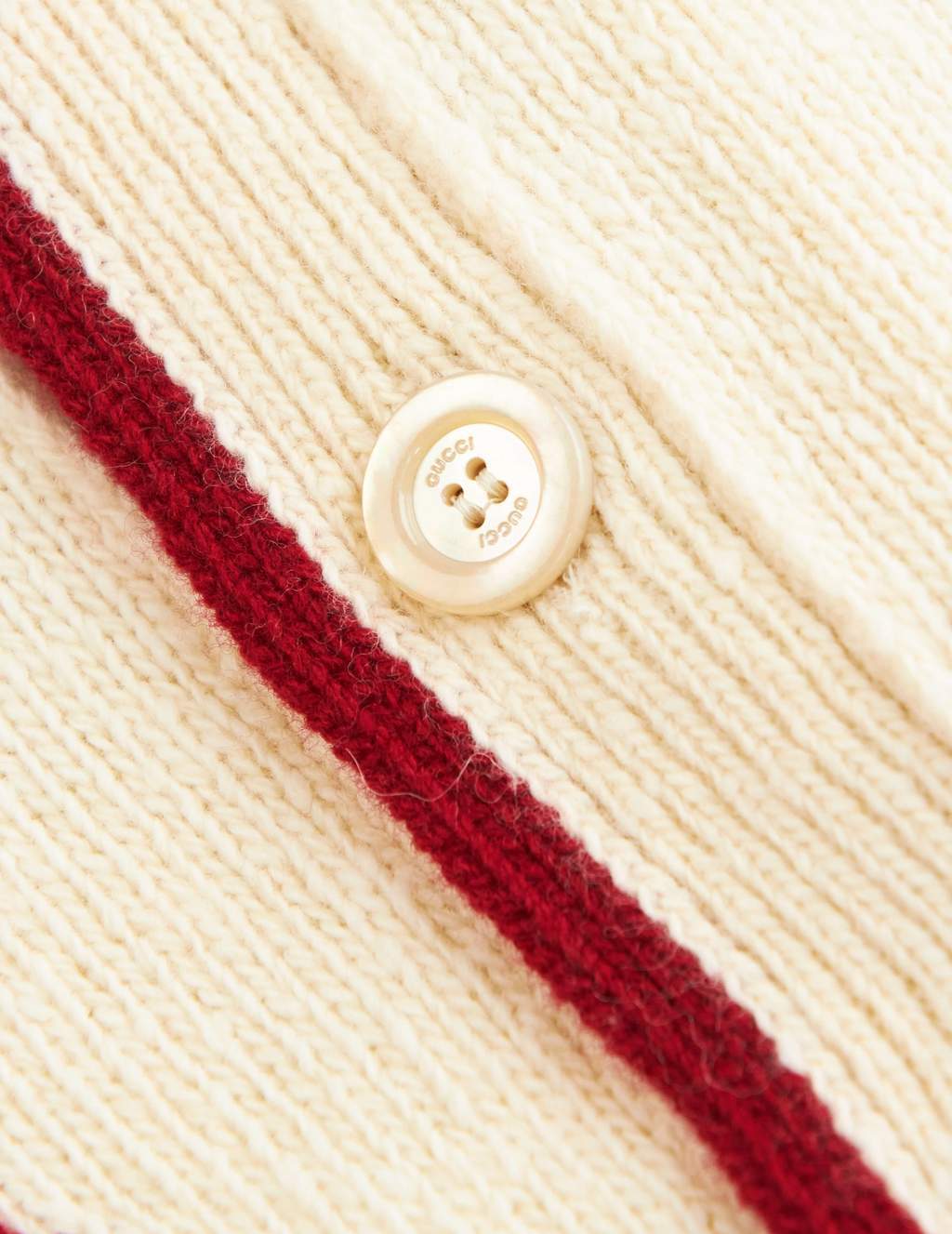 Gucci Chambre Squelettes Wool Cardigan In White