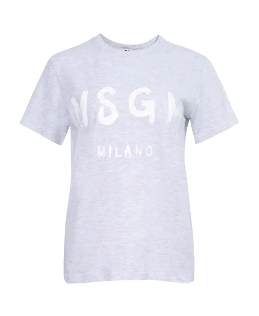 Msgm Logo Short-sleeved T-shirt In White