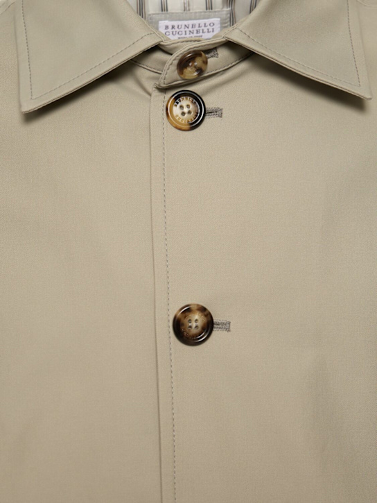 Brunello Cucinelli Men's Khaki Green Bomber Jacket In Gray