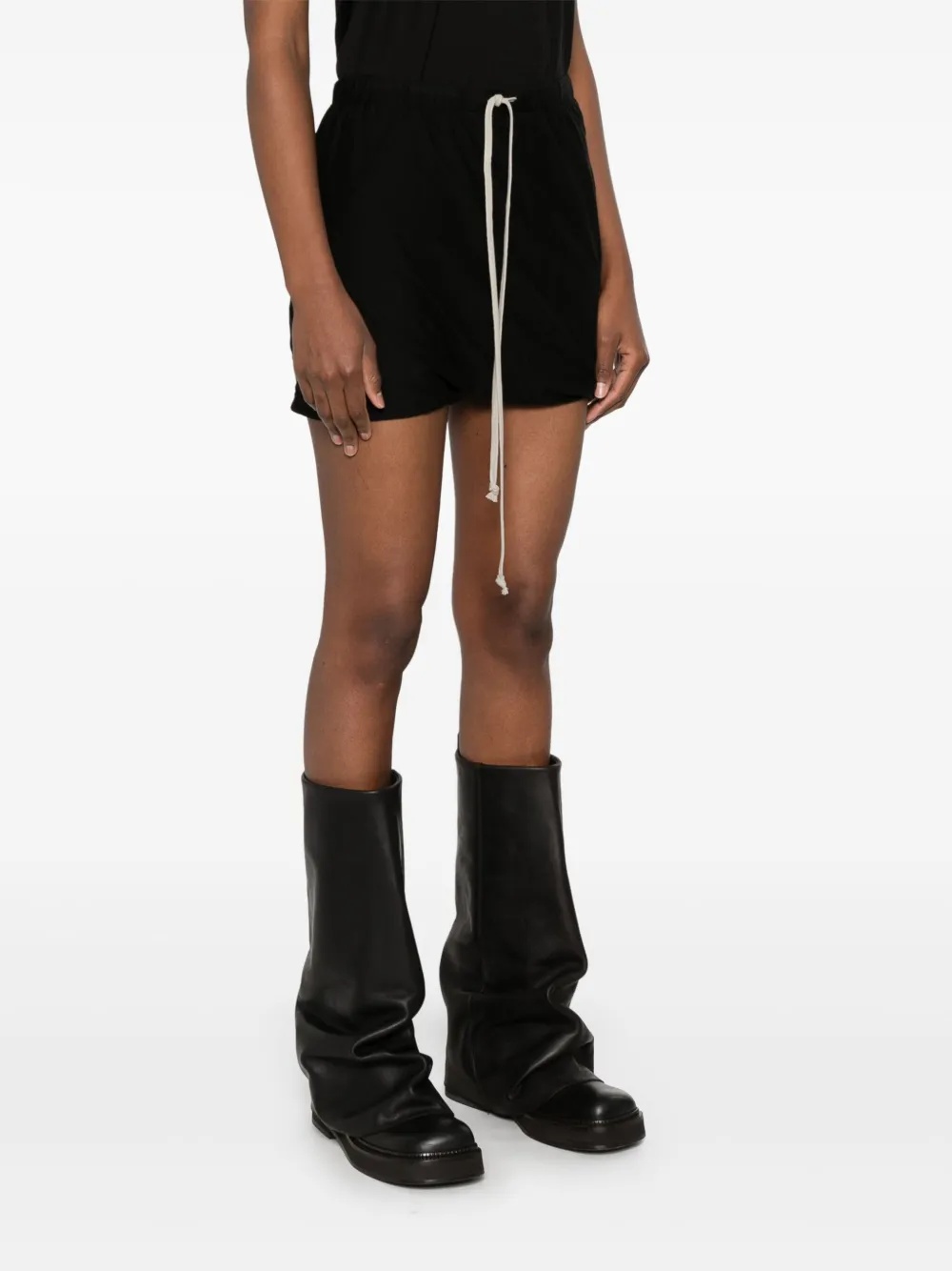 Rick Owens Drkshdw Buds Skirt Style Shorts In Black