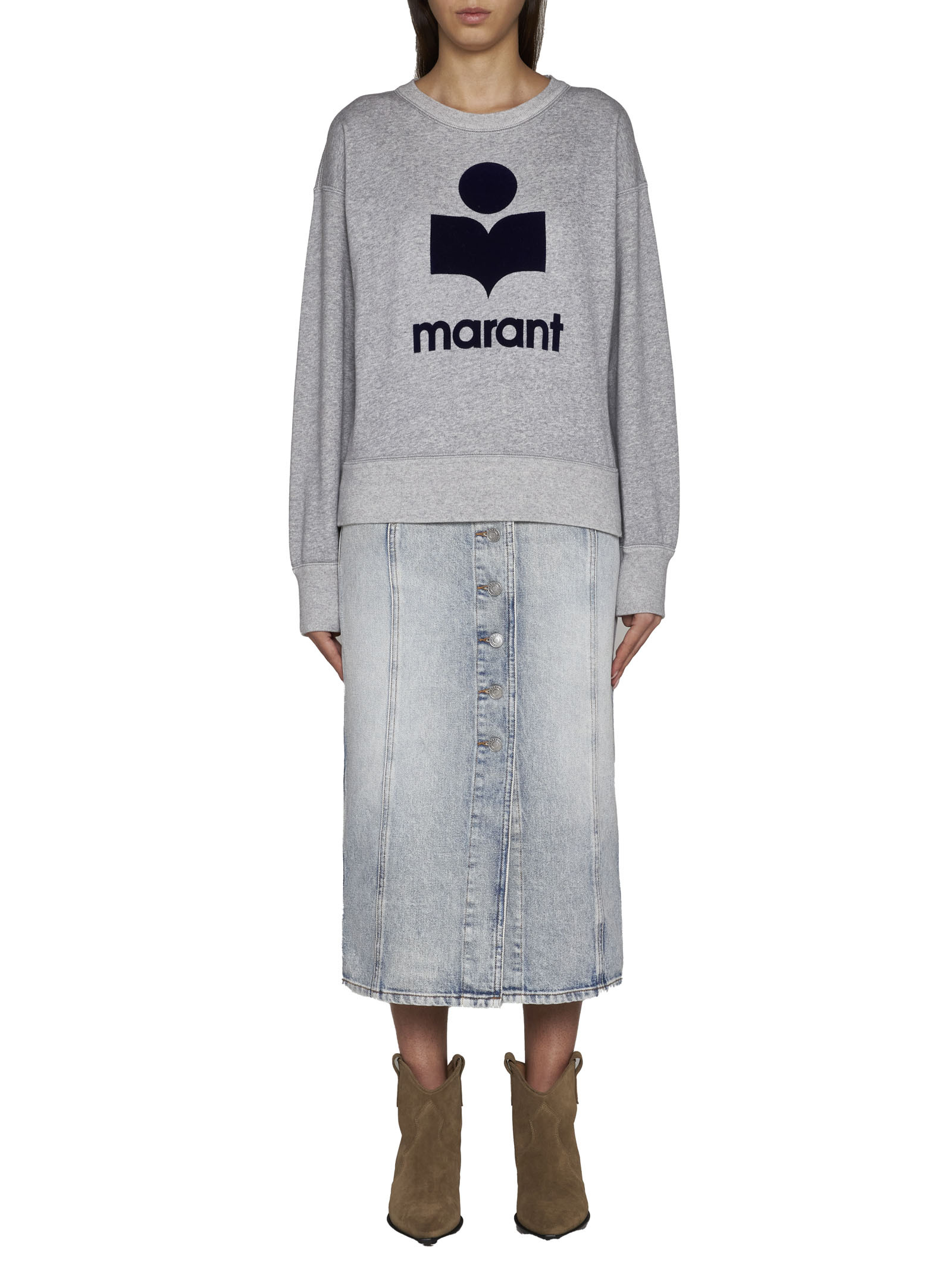 Shop Isabel Marant Étoile Mobyli Sweatshirt In White
