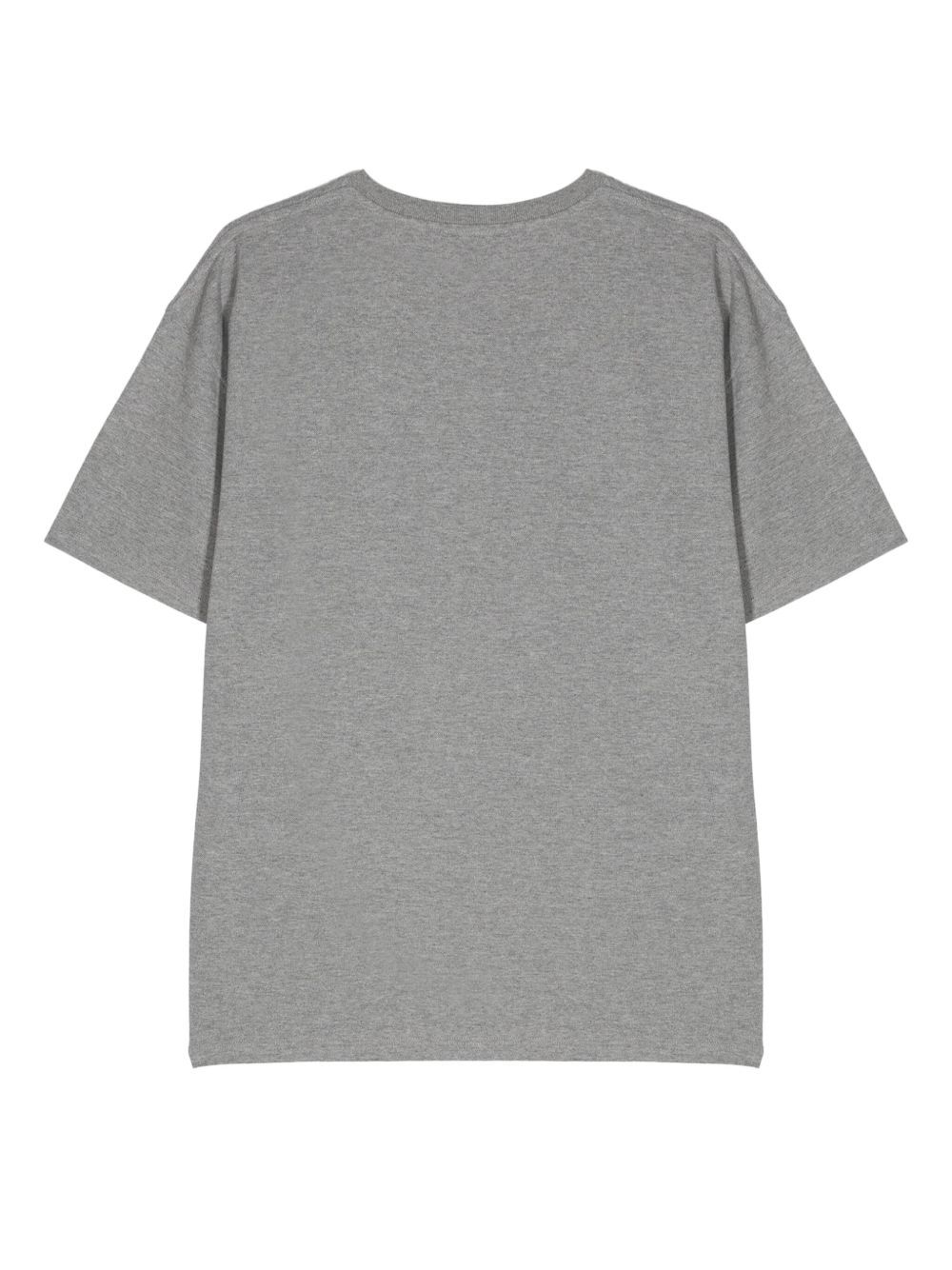 Saint Laurent Cassandre Cotton Blend T-shirt In Gray