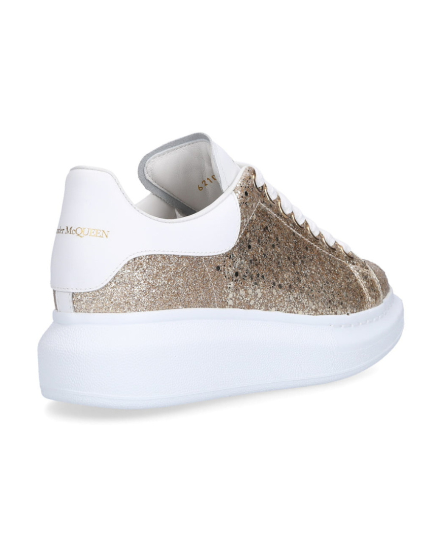 Alexander Mcqueen Oversize Glitter Sneakers In White