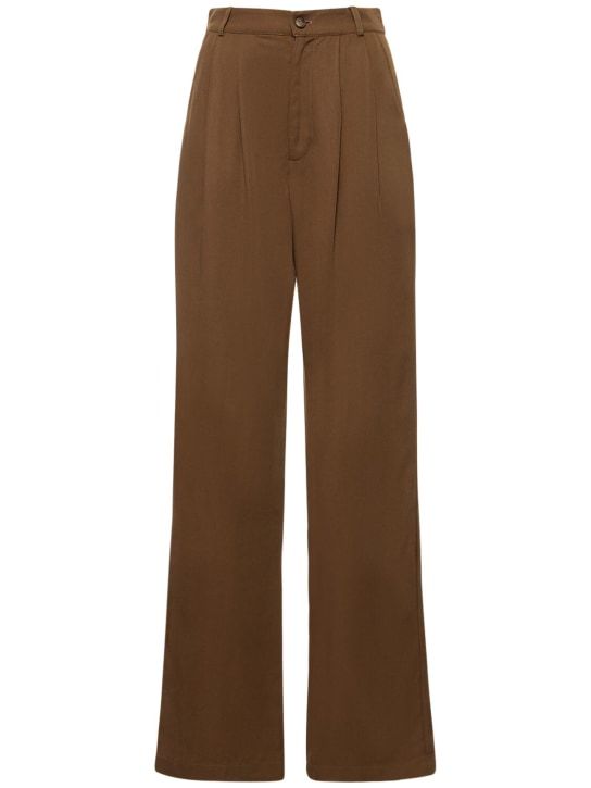 Reformation Mason Tencel Pants In Brown