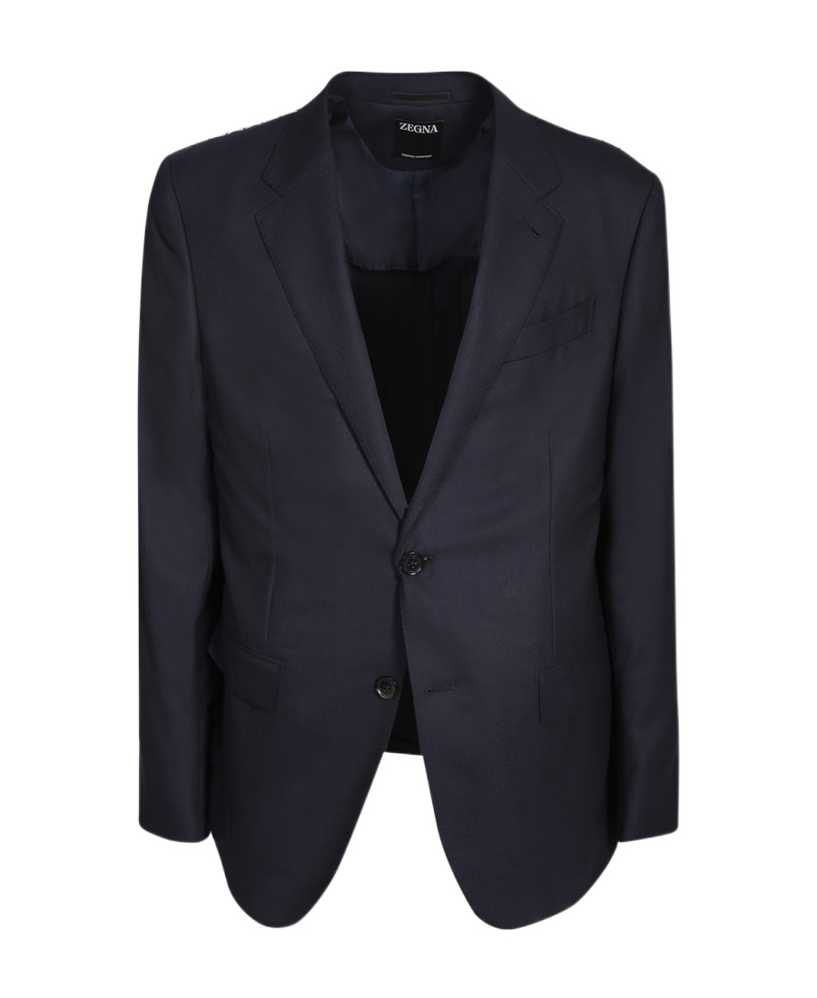 Shop Zegna Single-breasted Straight Hem Blazer In Black