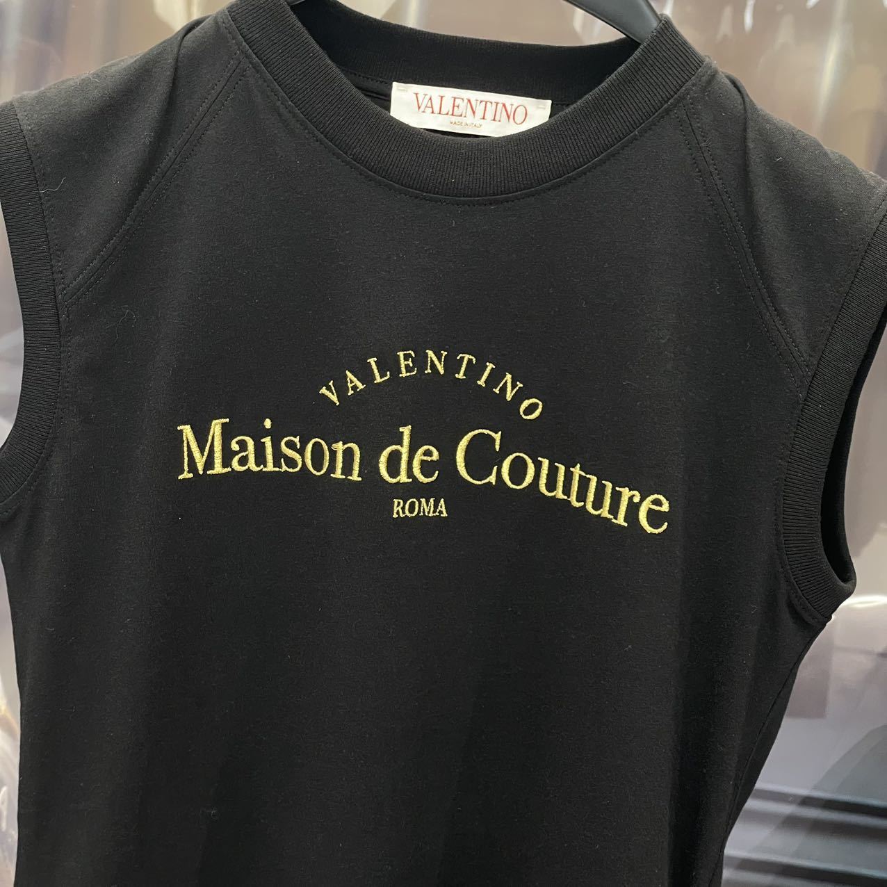 Valentino Logo Vest In Black