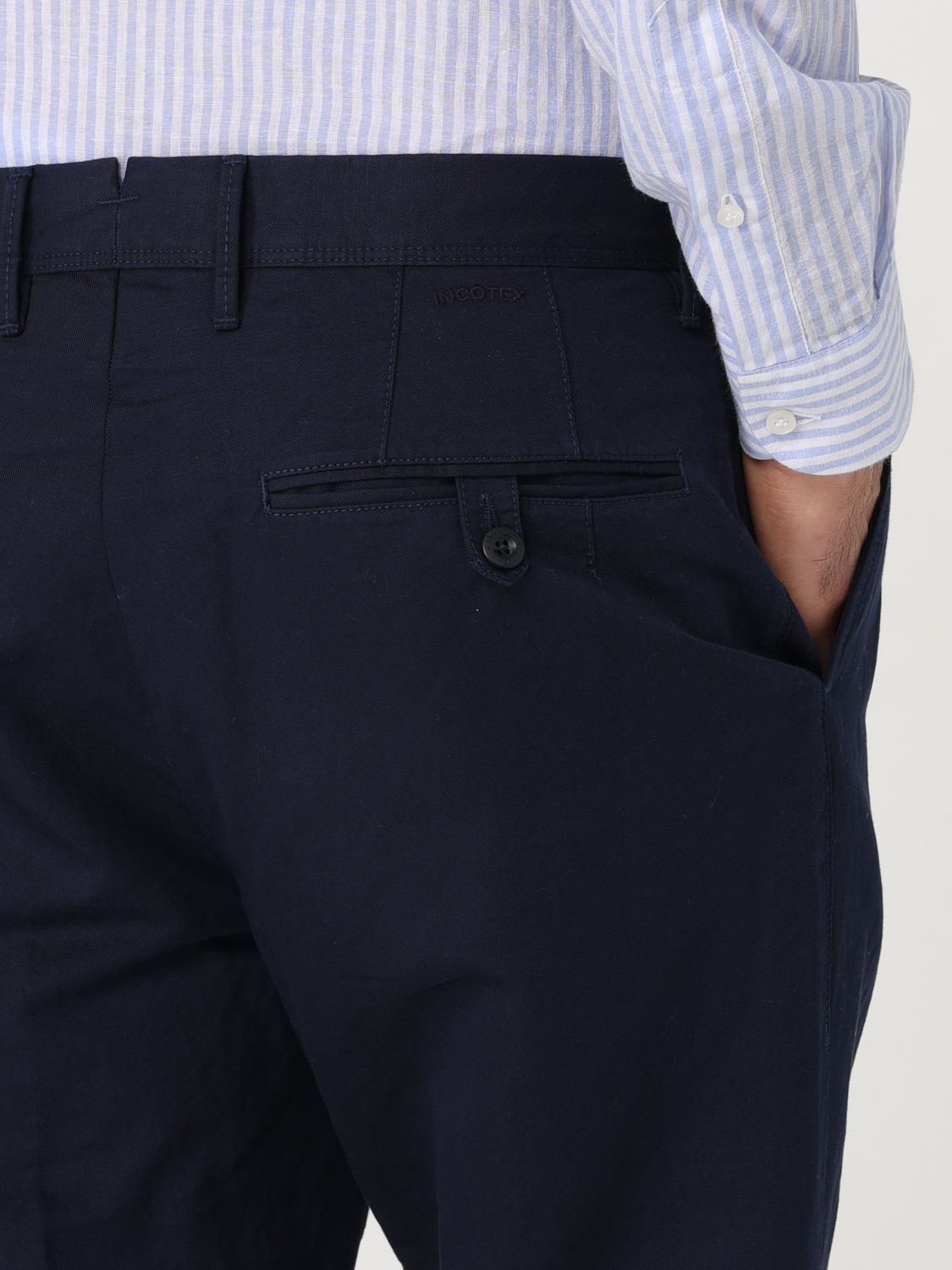 Incotex Straight Leg Trousers In Black