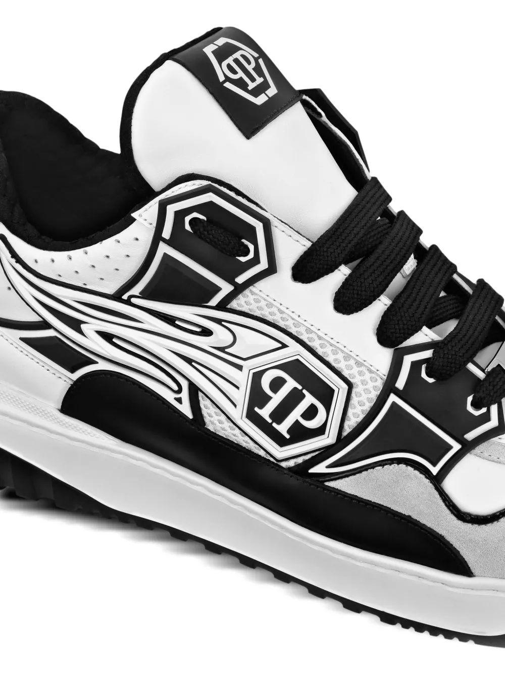Philipp Plein Hexagon Rhinestone-embellished Sneakers In White