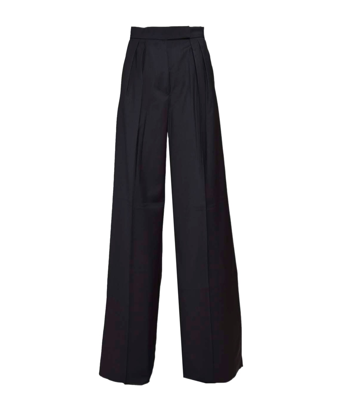 Shop Max Mara Mid-rise Wide Leg Trousers In Black