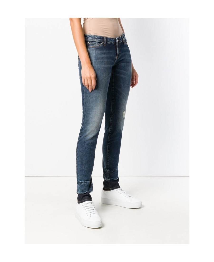 Emporio Armani Logo Jeans In Blue