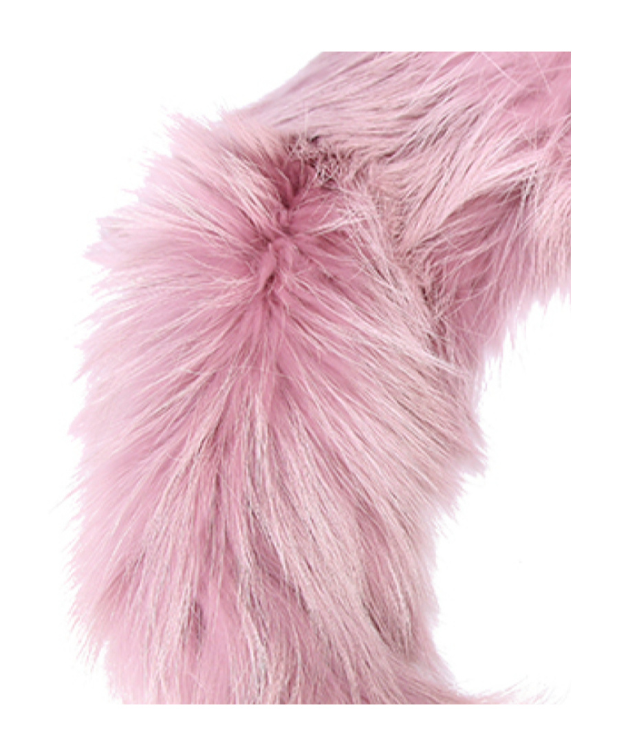 Mr & Mrs Italy Fluff Covers The Collar Edge Of The Coat In Pink