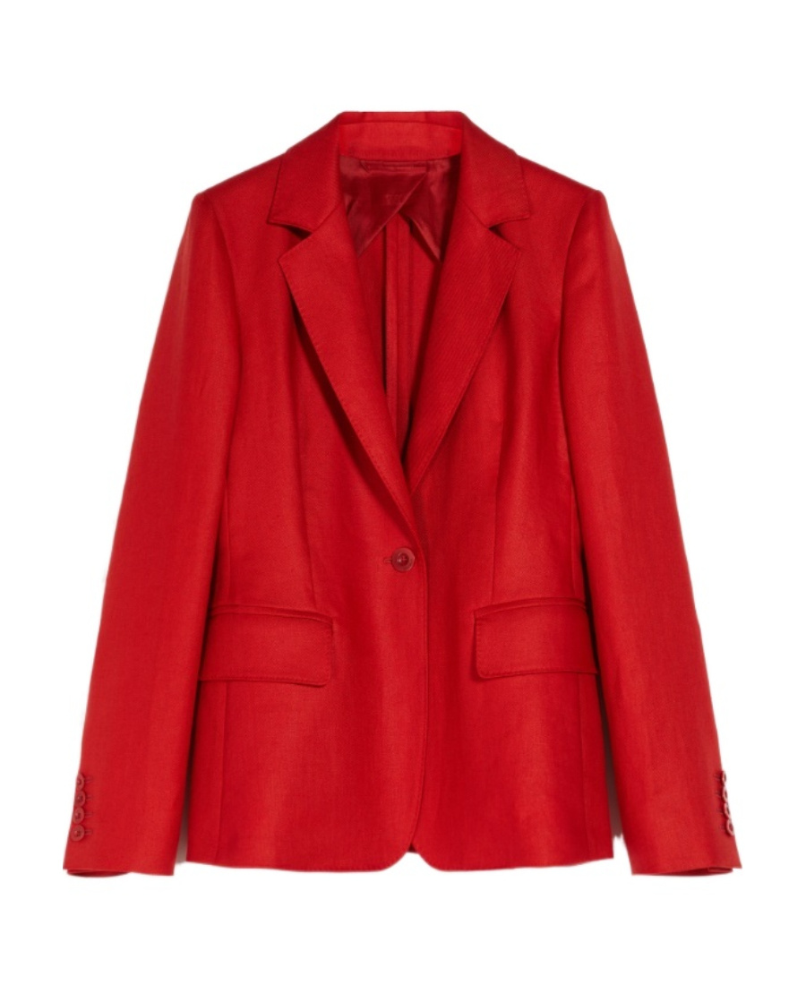 Max Mara Logo Blazer In Red
