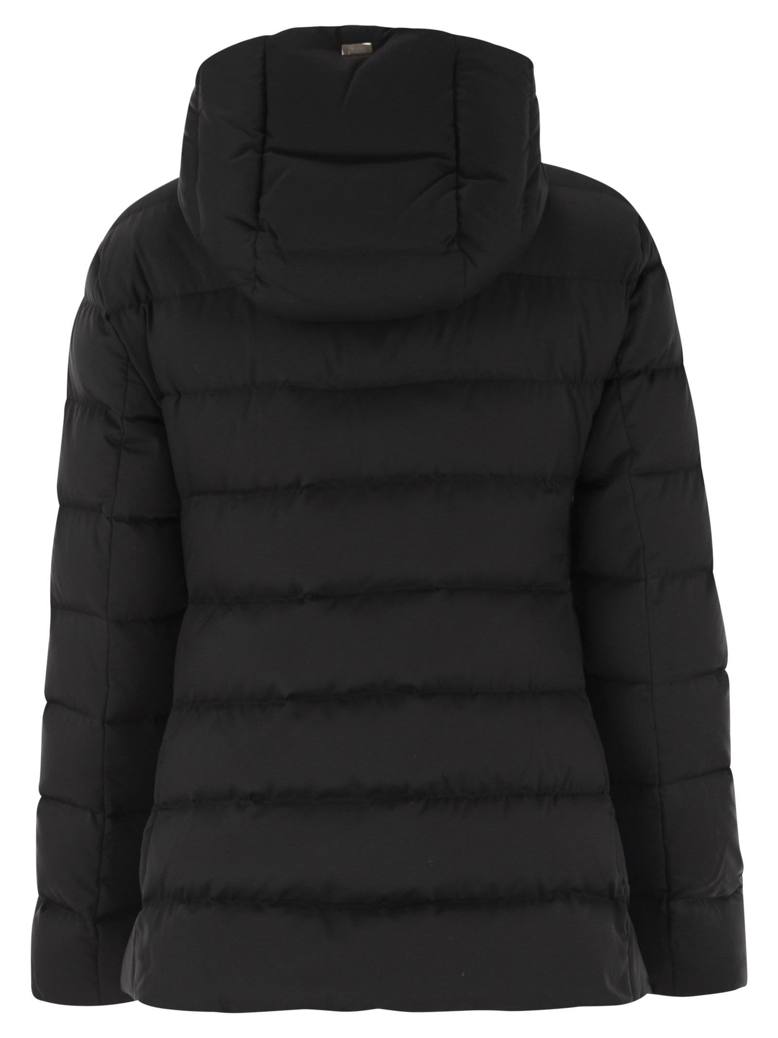 Herno Hooded Down Jacket In Black