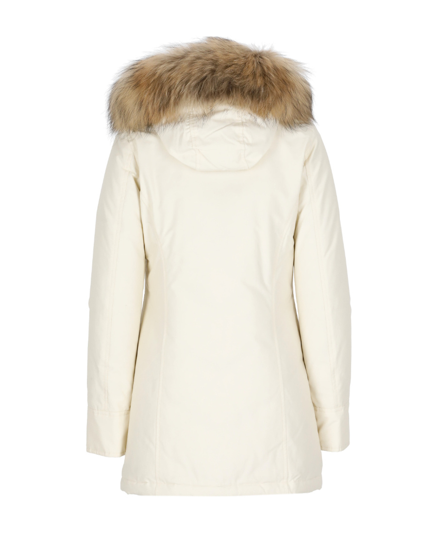 Shop Woolrich Hooded Padded Parka Coat In White