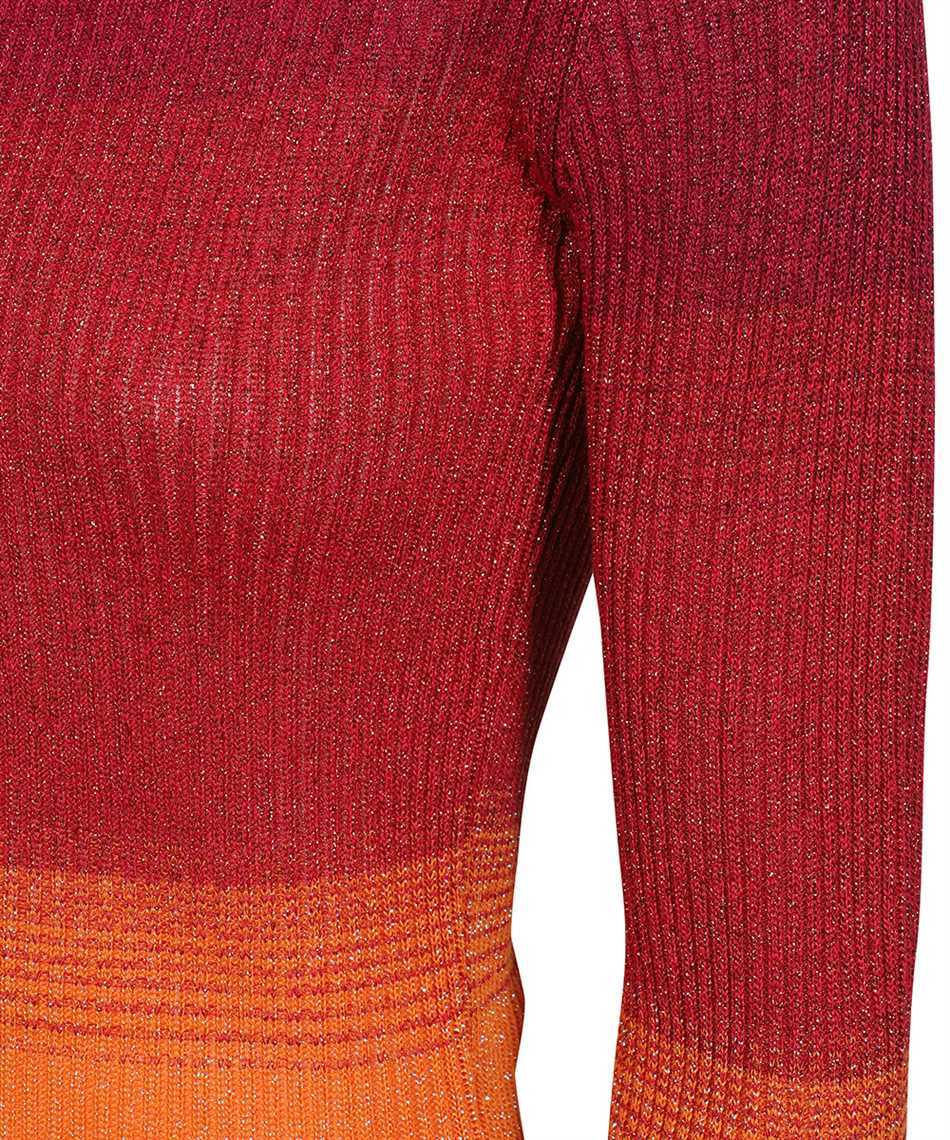 Gcds Colour-block Ribbed-knit Jumper In Red