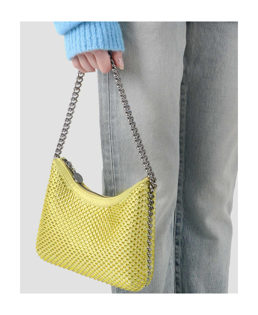 Stella Mccartney Falabella Mini Shoulder Bag In Yellow