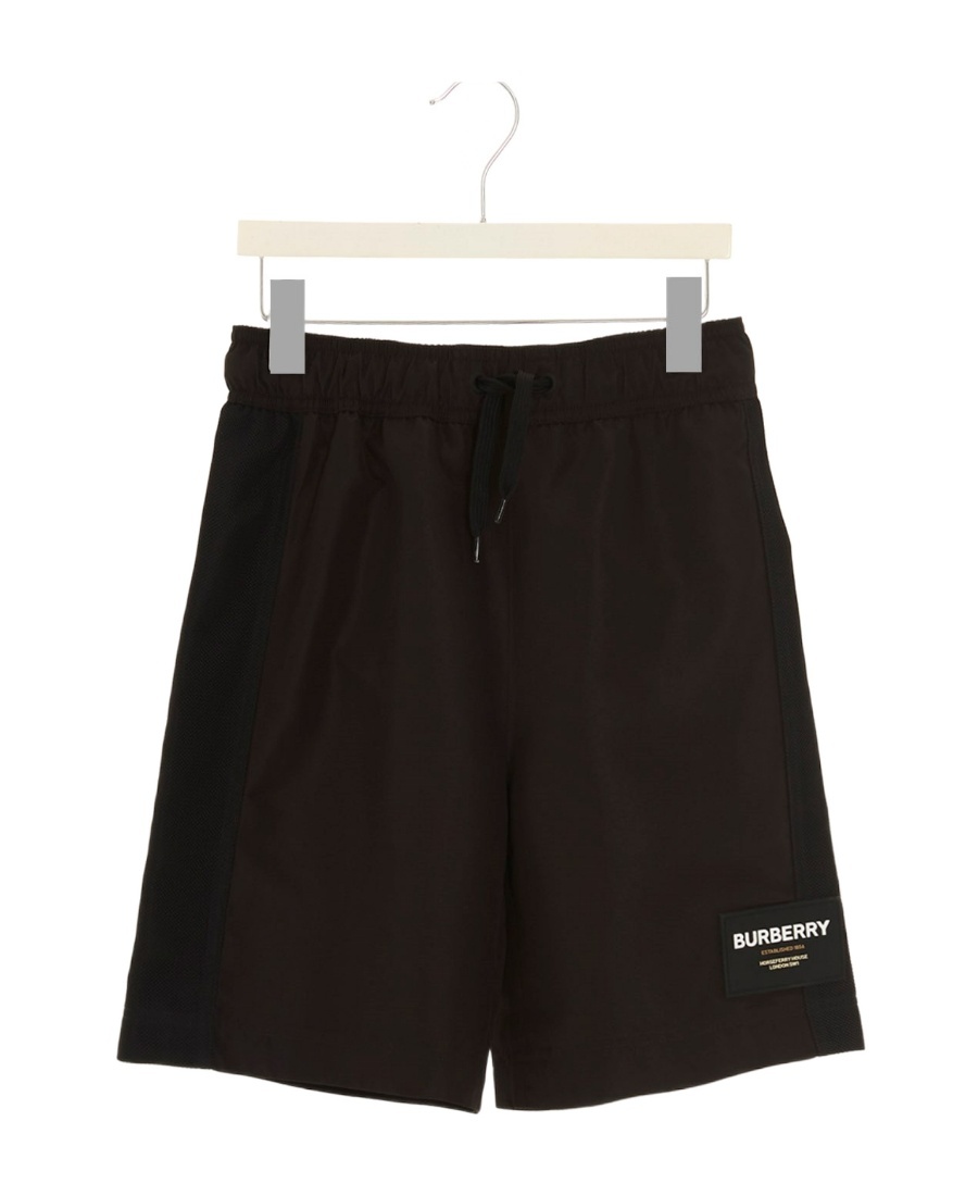 BURBERRY LOGO-PATCH TRACK SHORTS