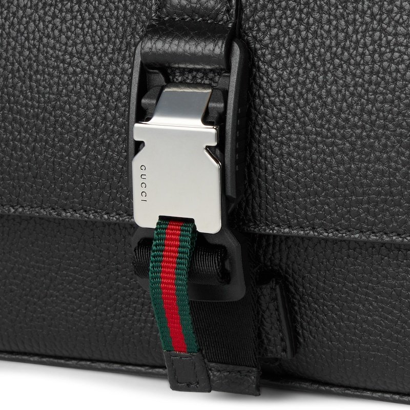Gucci Small Cross-body Bag Decorated With Webbing In Black