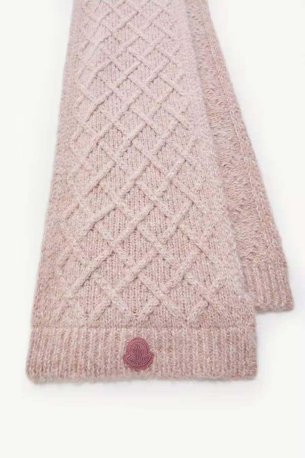 Moncler Alpaca Blend Scarf In Pink
