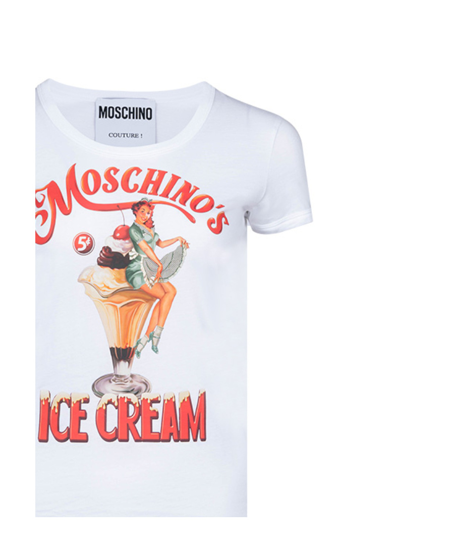 Moschino Camiseta - Blanco In Multicolor