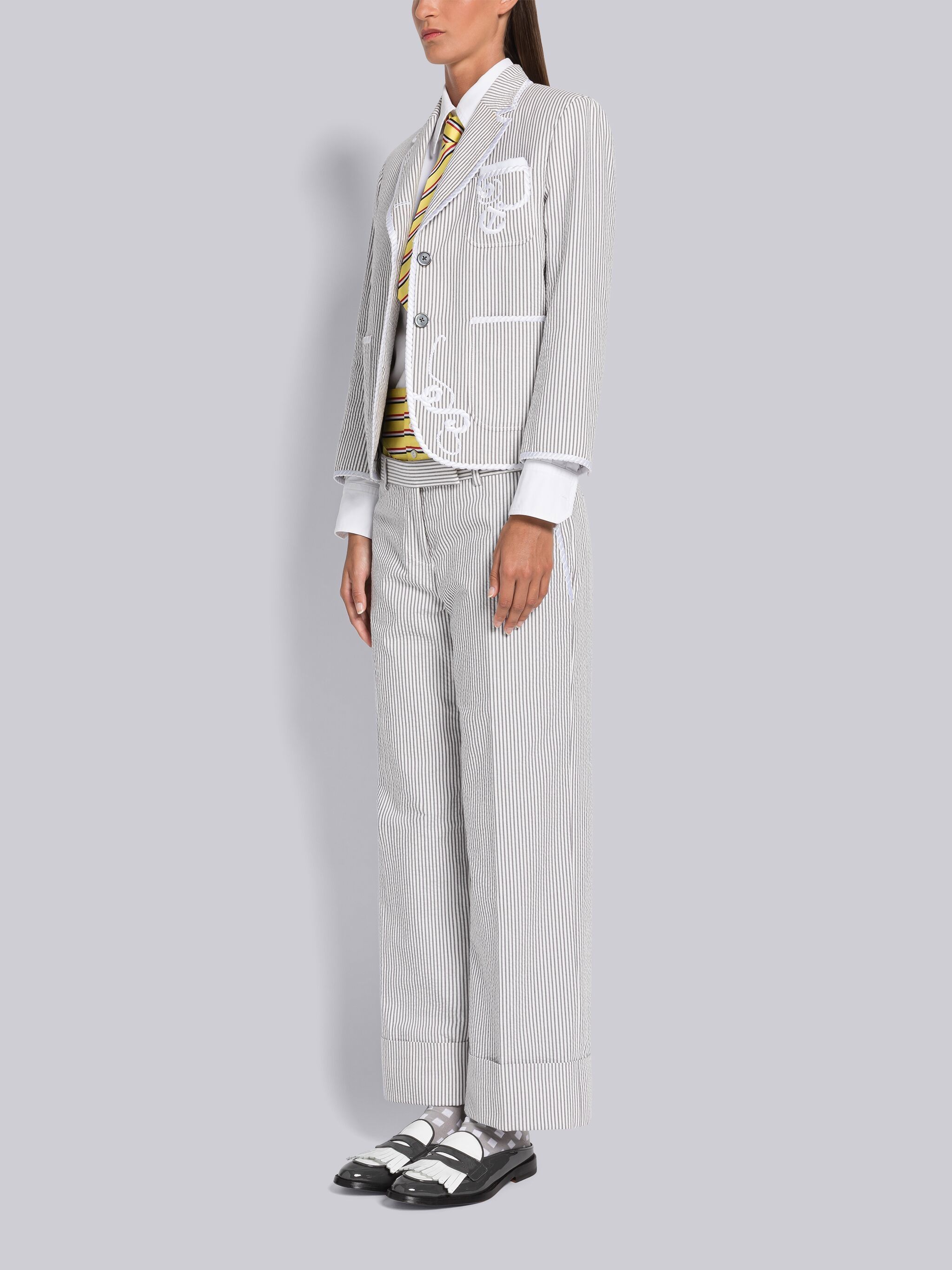 Thom Browne Varsity Penny Loafer With 2 Cm Heel In Black