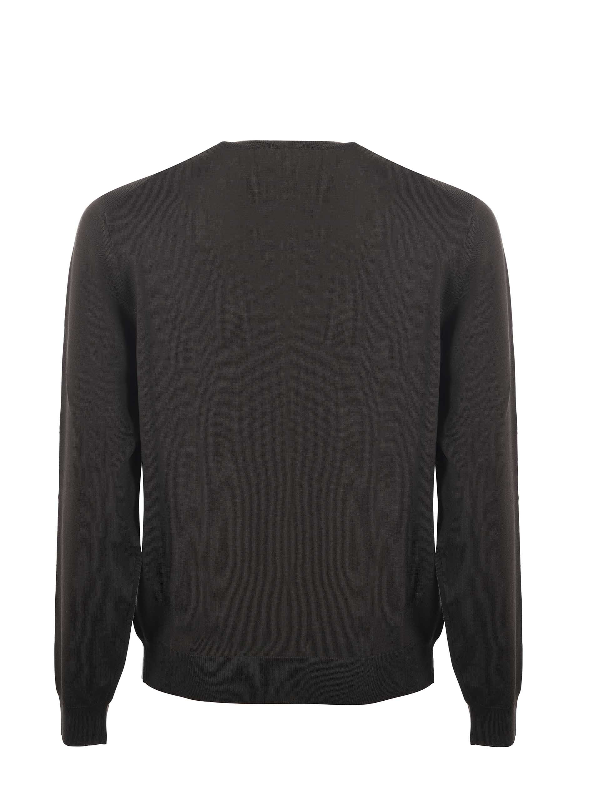 Hugo Boss Fine-knit Embroidered-logo Jumper In Gray