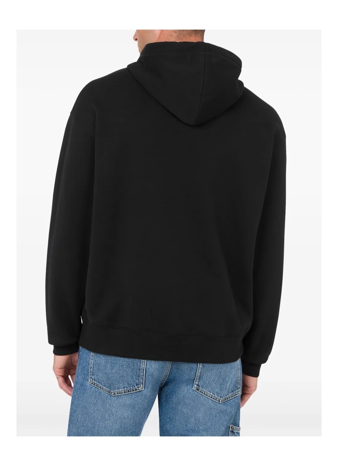Moschino Graphic Print Breakfast Pocket Hoodie In Black