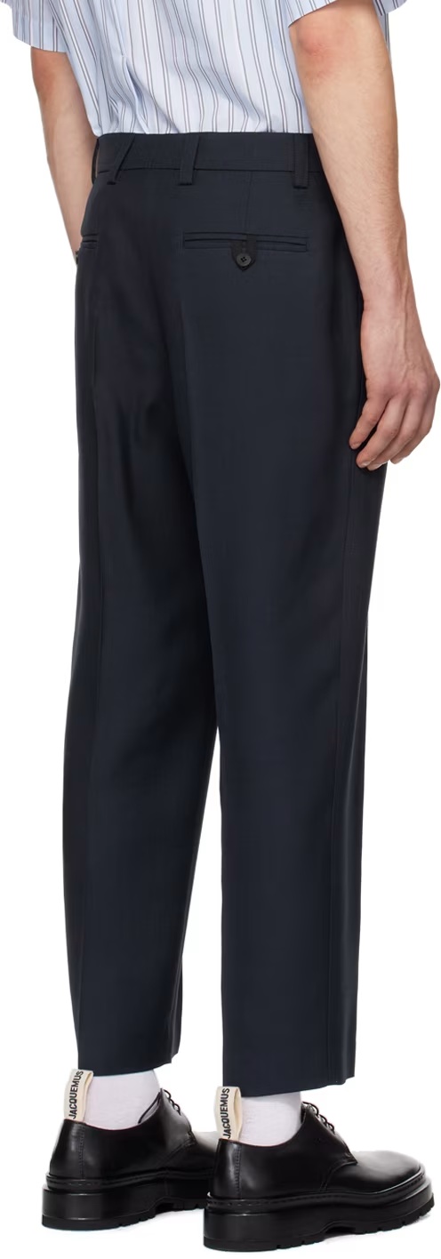 Jacquemus Casual Pants With Waist And Loop Straps In Black