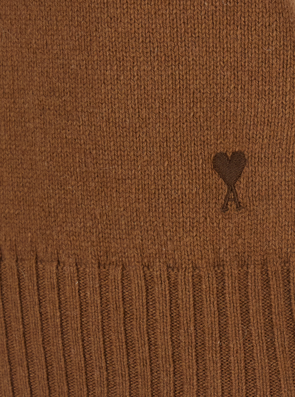 Ami Alexandre Mattiussi Long-sleeved Sweater In Brown
