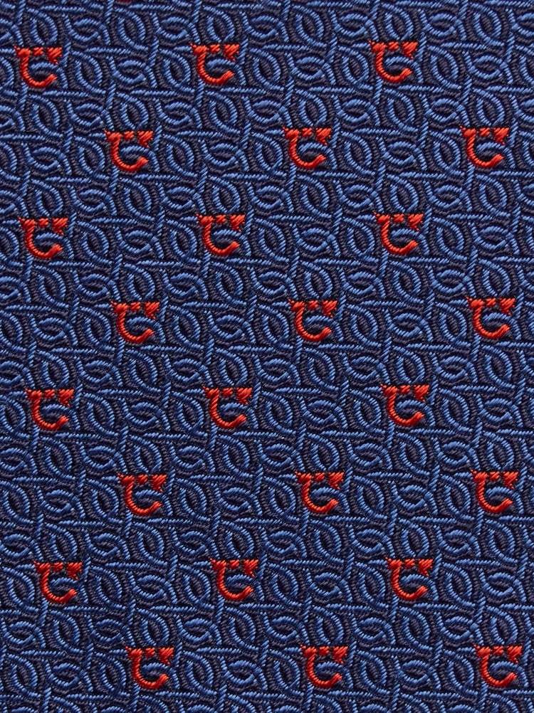 Ferragamo Jacquard Tie In Blue