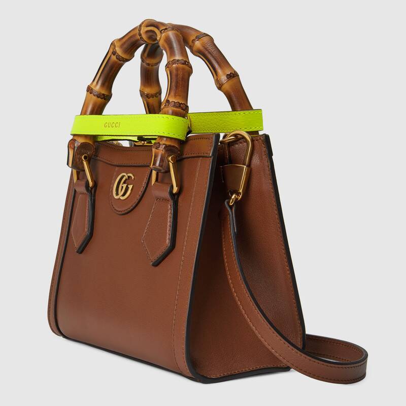 Gucci Diana Bamboo Leather Handbag In Brown