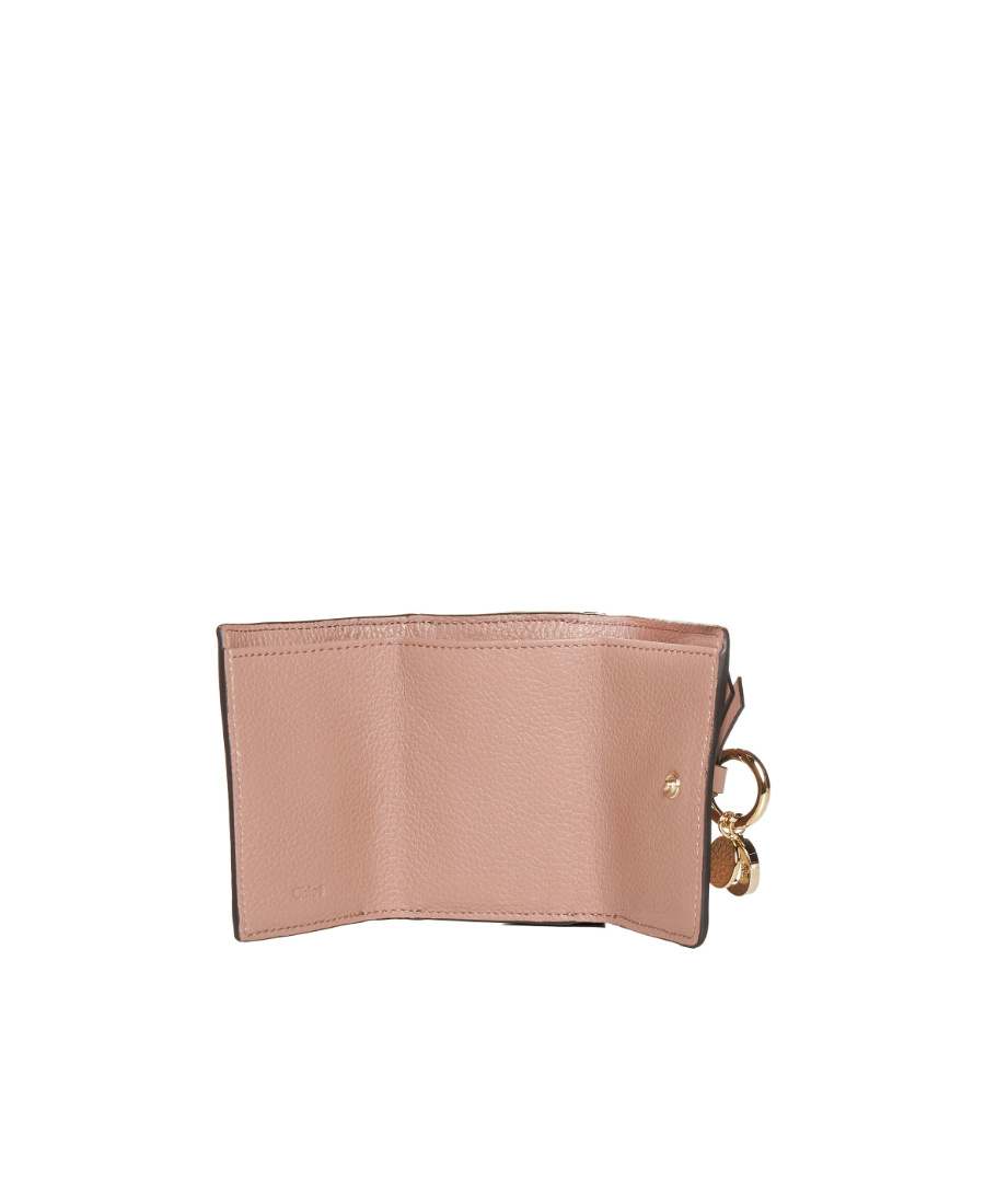 Chloé Alphabet Leather Wallet In Nude