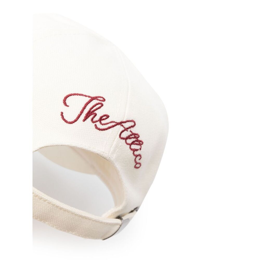 Shop Attico Embroidered-logo Canvas Cap In White
