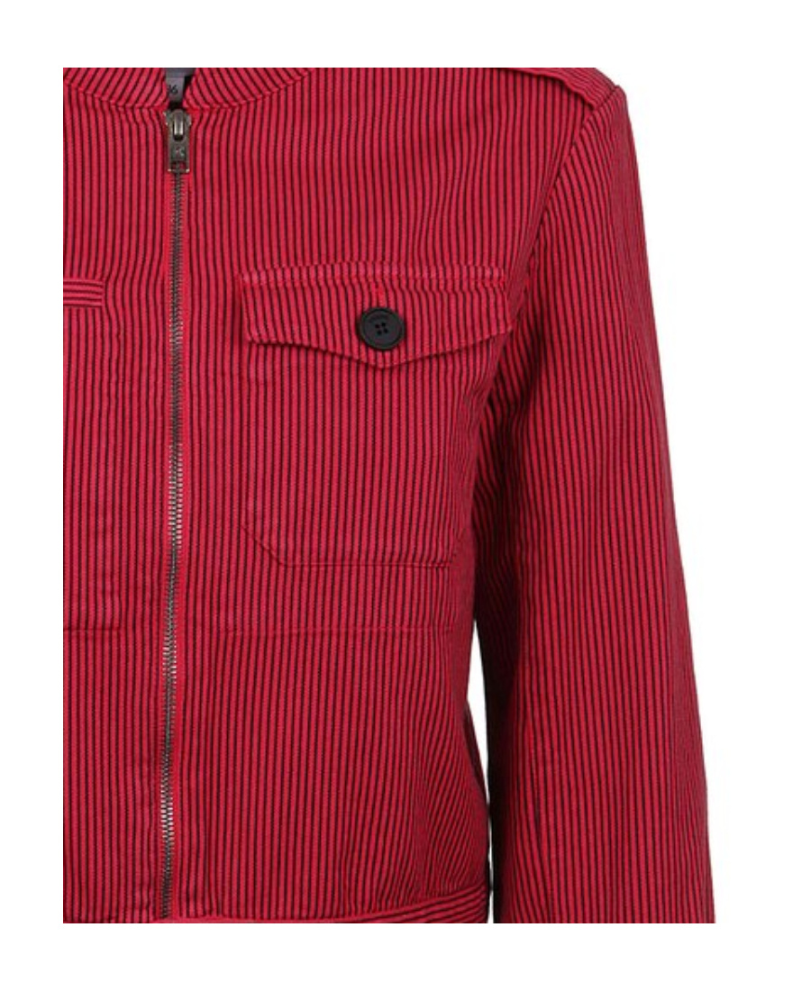 Kenzo Cropped Denim Jacket In Red