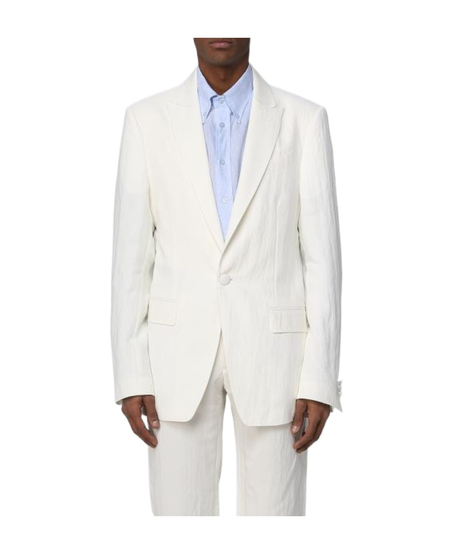 Etro Single-breasted Tailored Blazer In White