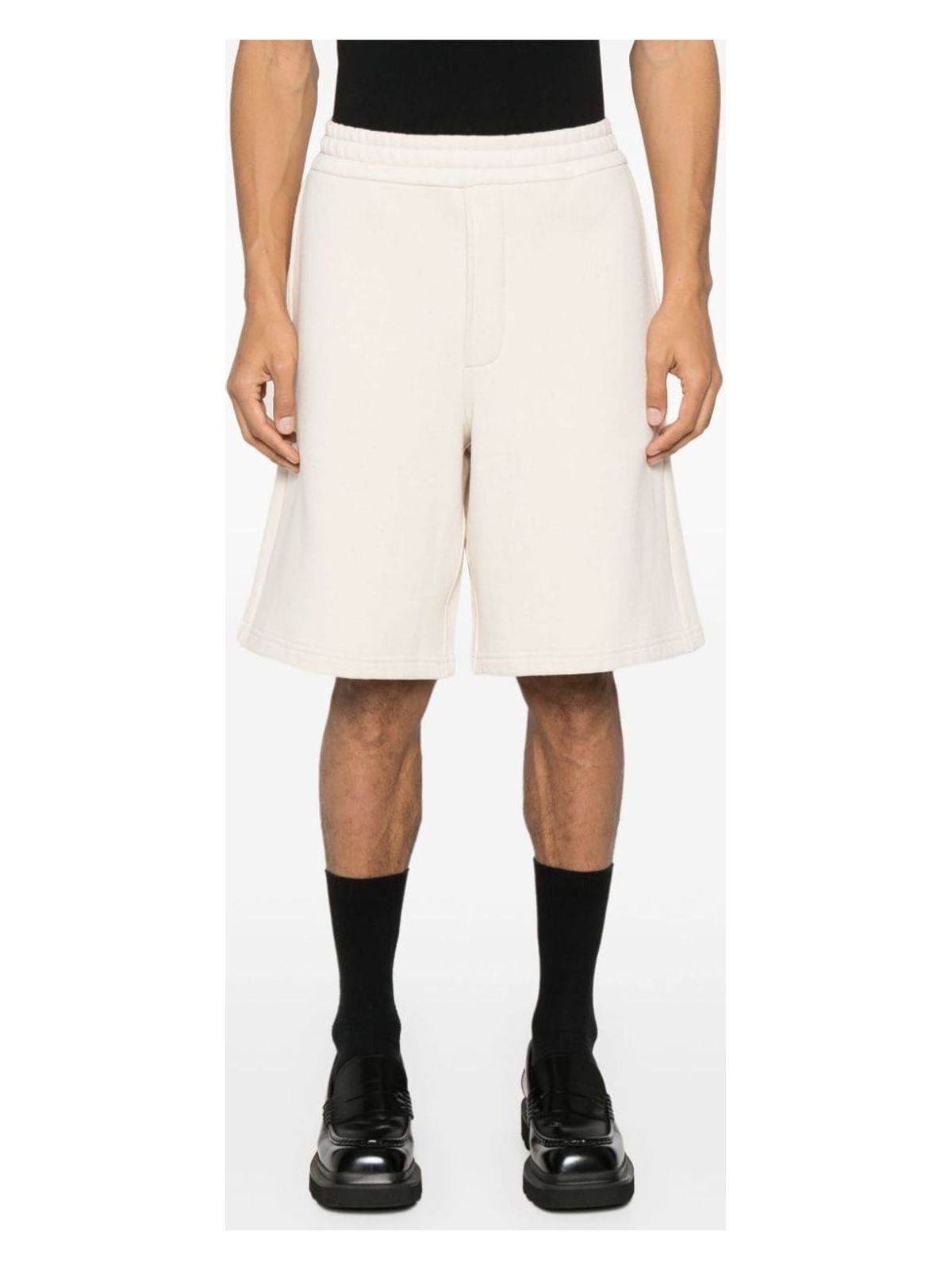 Prada Triangle-logo Track Shorts In Nude