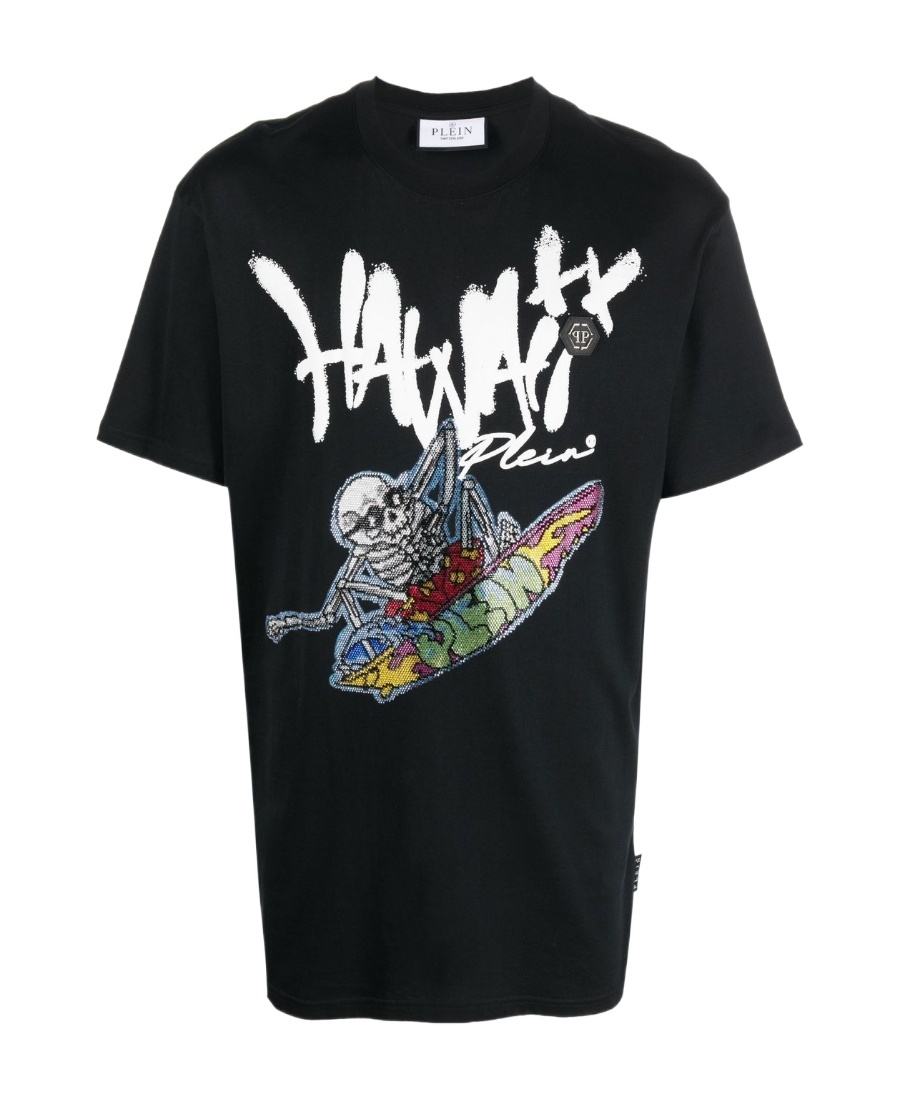 Philipp Plein Graphic-print Short-sleeved T-shirt In Black