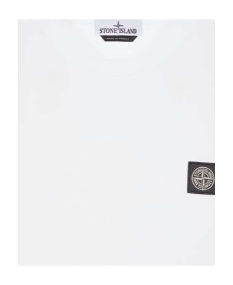 Stone Island Compass-patch Crew-neck Sweatshirt In White