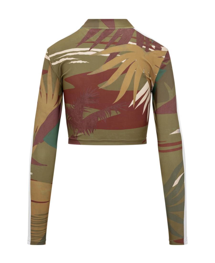 Palm Angels Long-sleeve Camouflage Jacket In Green