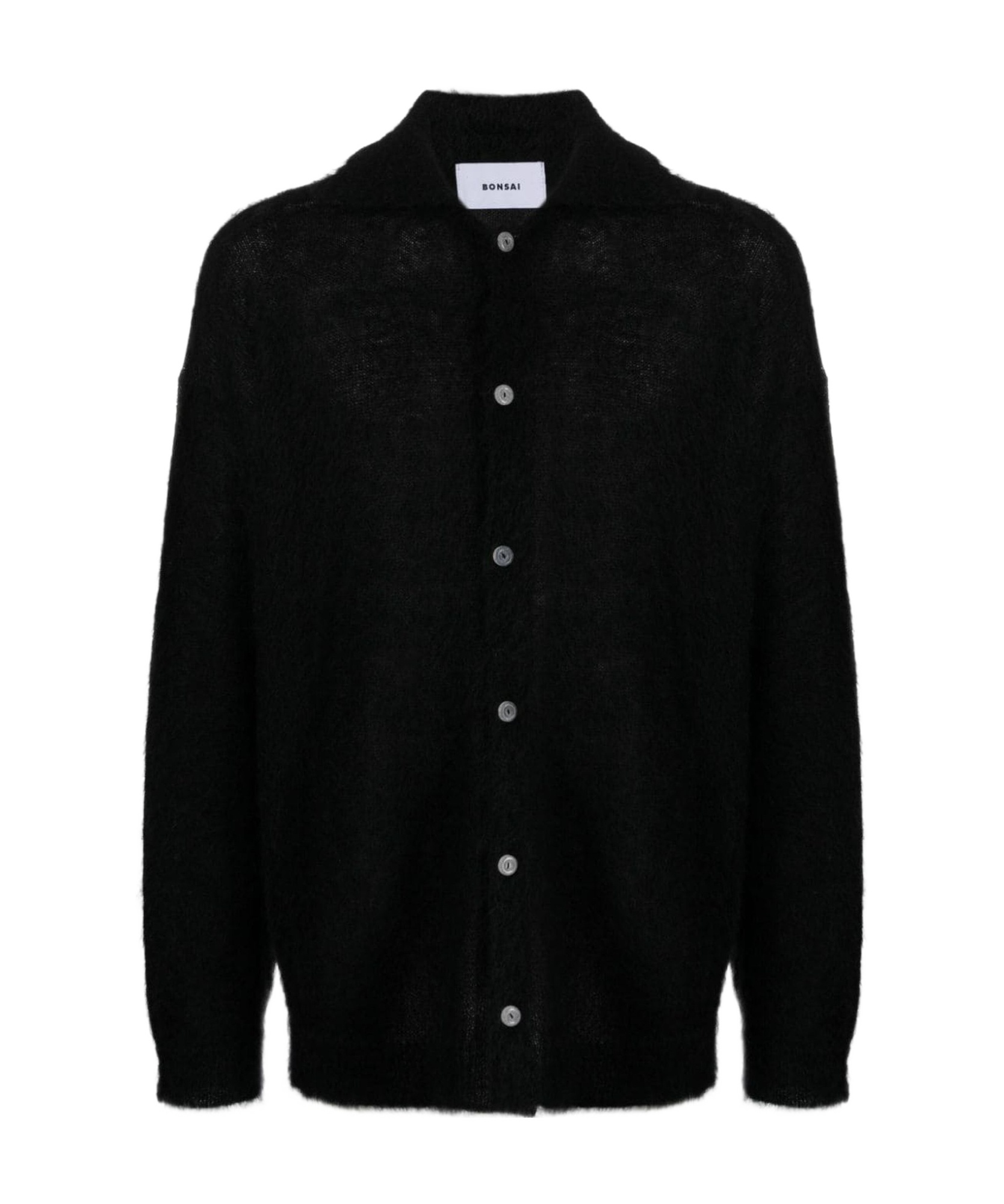 Bonsai Logo-patch Buttoned Cardigan In Black