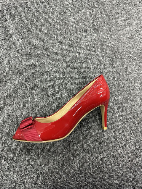 Ferragamo Carla 75mm Leather Pumps In Red