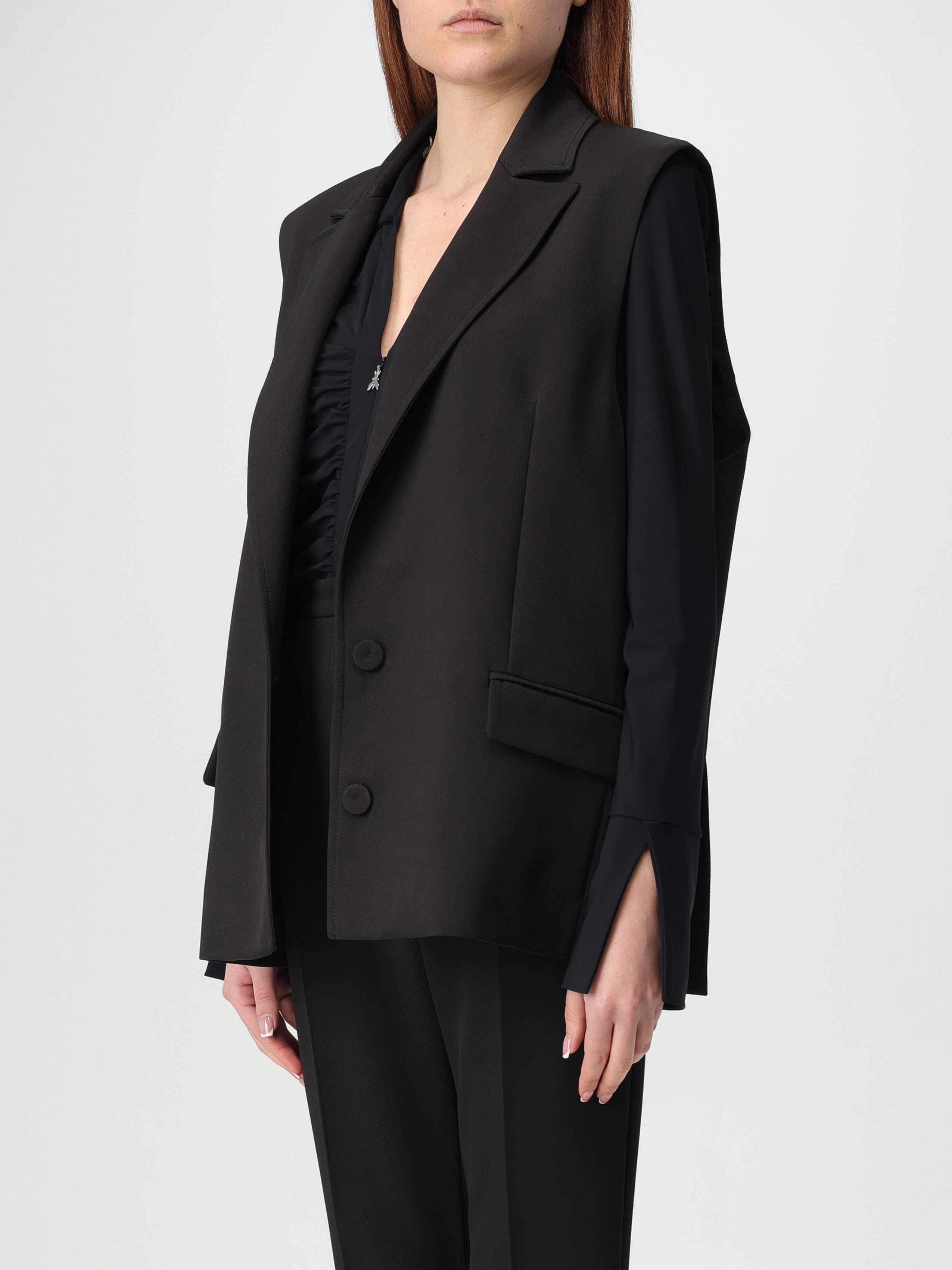 Patrizia Pepe Collarless Sleeveless Vest