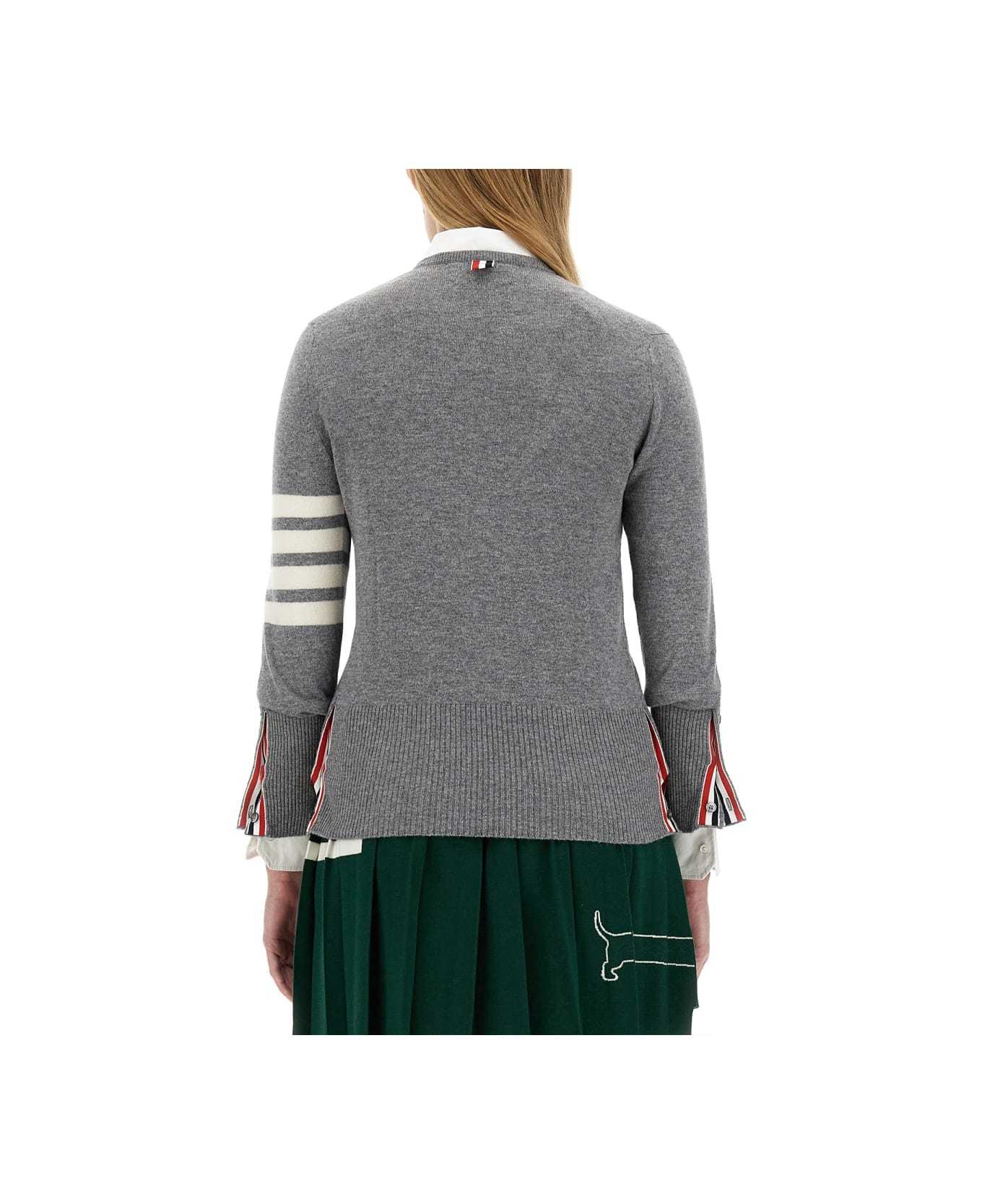 THOM BROWNE 4-BAR STRIPE CARDIGAN