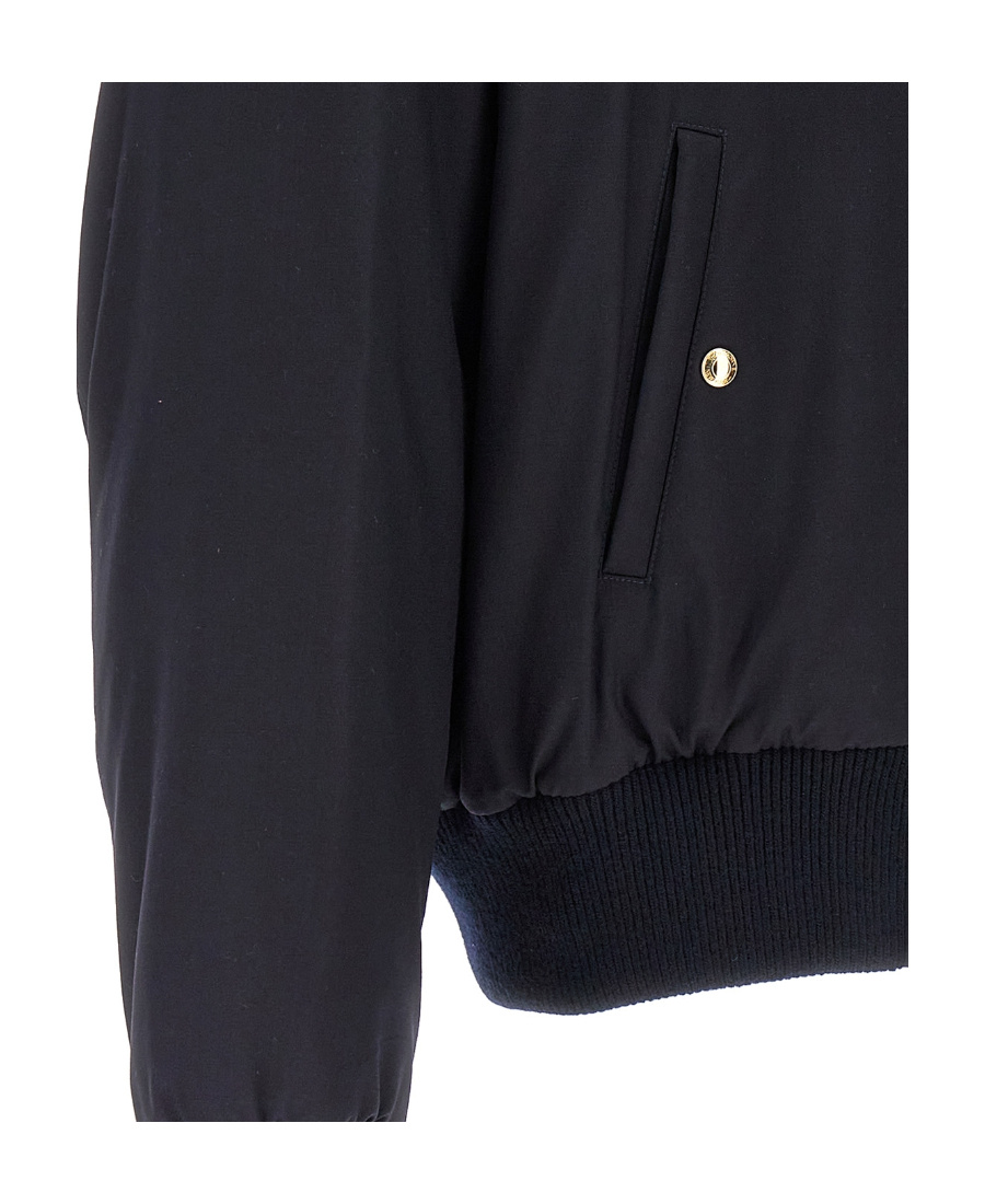 Thom Browne Black Down 4-bar Football Sideline Parka In Black