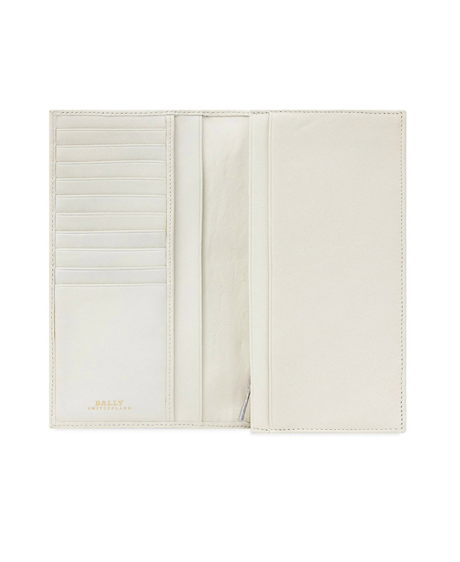 Shop Bally Stripe Detail Wallet In White