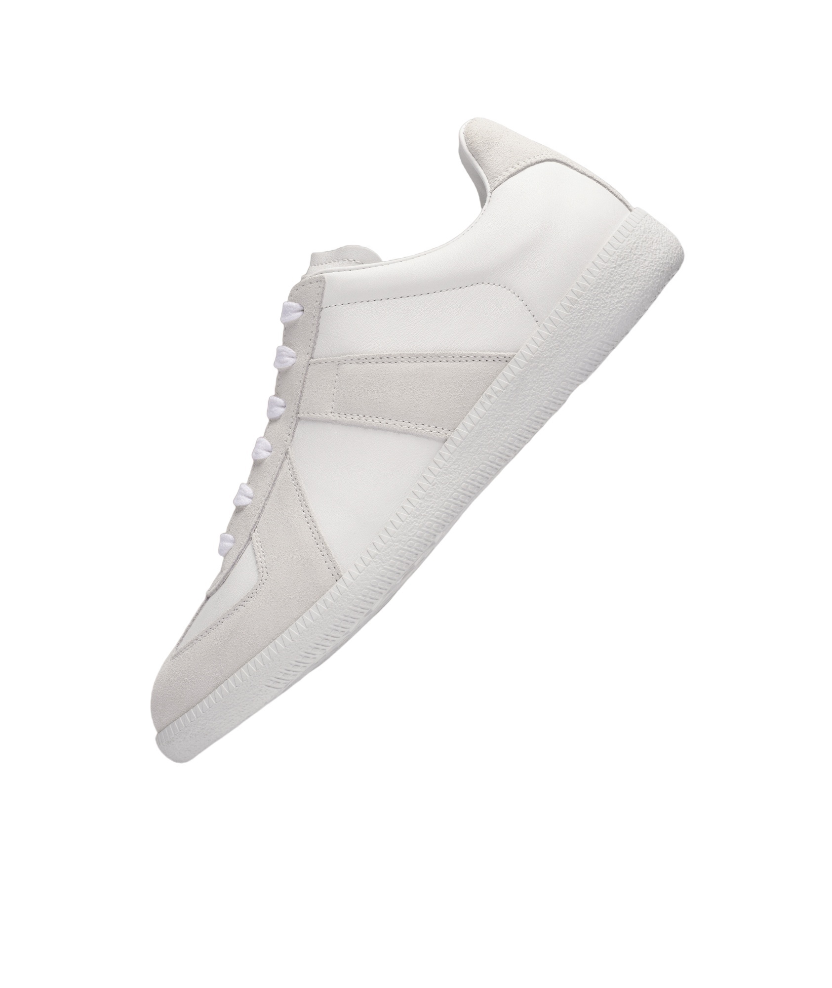 Maison Margiela Logo-patch Lace-up Sneakers In White