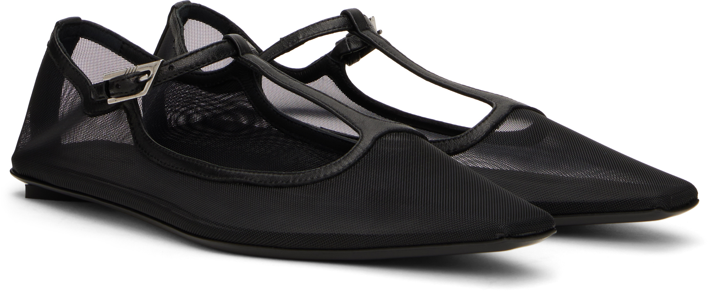 Attico Juno Ballet Flats In Black