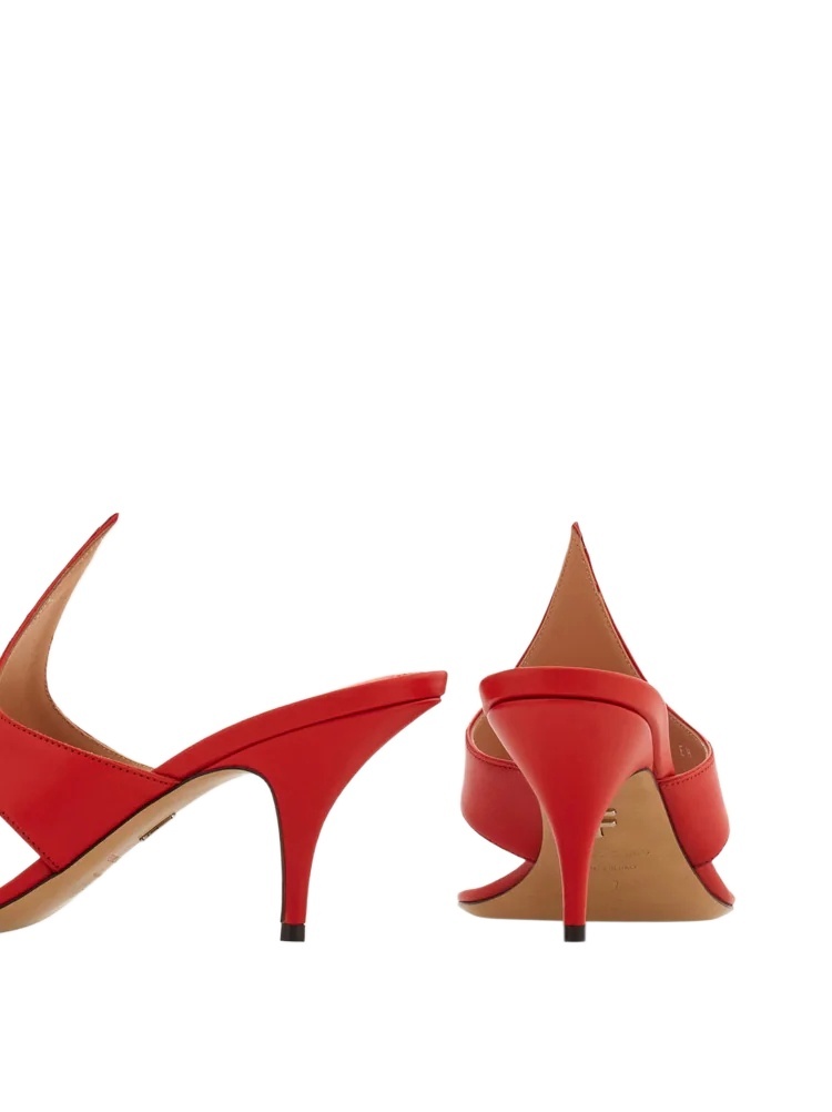Ferragamo Lyrai Leather Sandals In Red