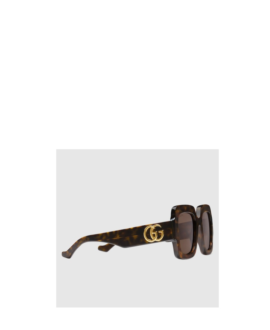 Gucci Double G Square-frame Sunglasses In Green